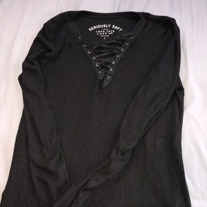 Aeropostale lace up long sleeve